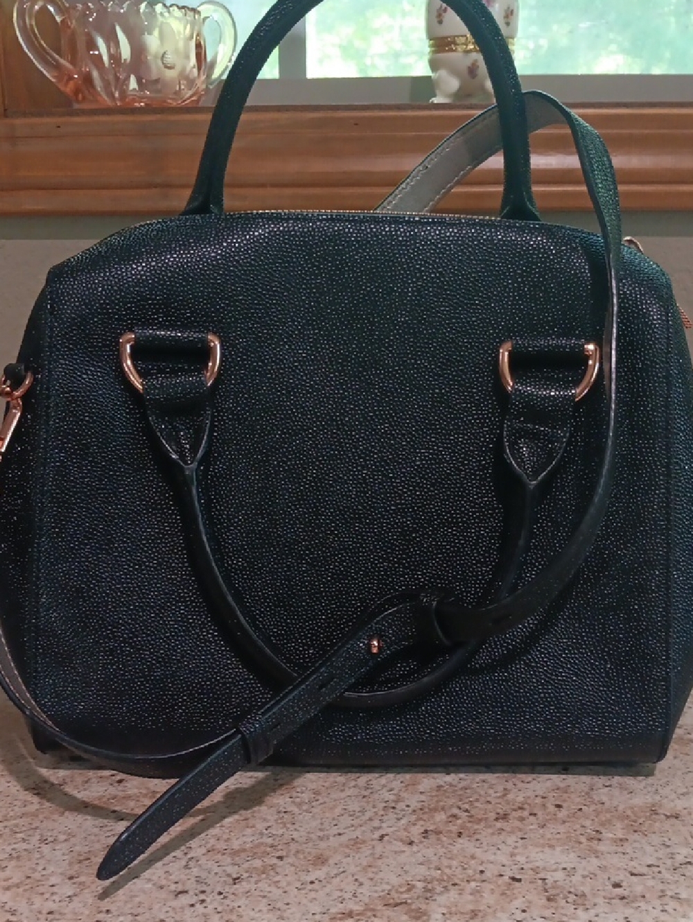 Ted Baker Black Satchel with Bow and Rose-Gold Accent - Picture 3 of 15